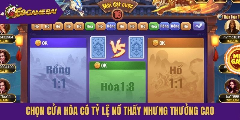 Chọn cửa hòa có tỷ lệ nổ thấy nhưng thưởng cao