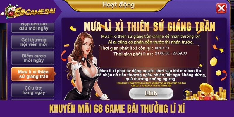 Khuyến mãi 68 Game Bài thưởng lì xì