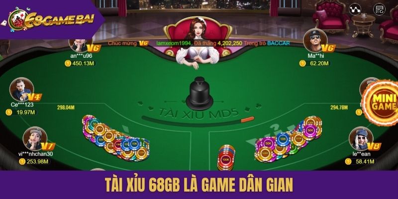 Tài xỉu 68gb là game dân gian